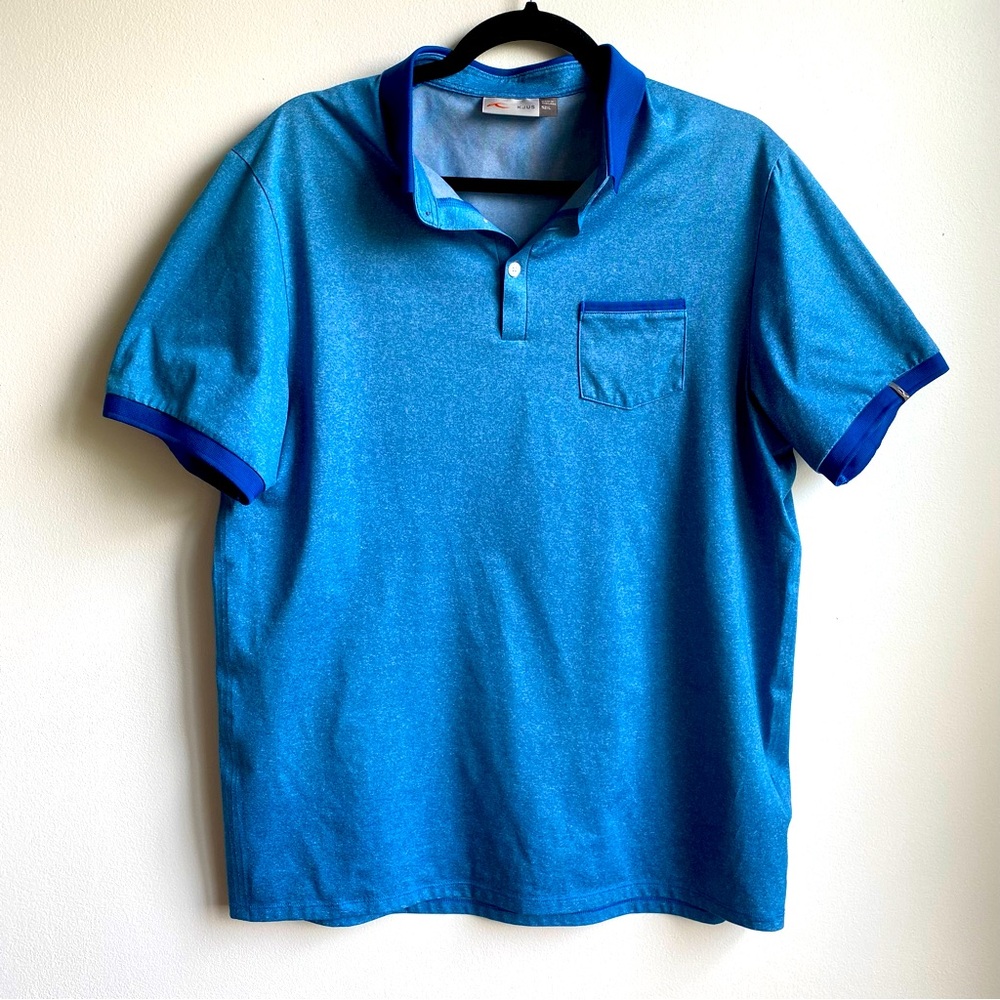 4/$20 KJUS Moisture Wicking Polo Shirt Blue Size 52/L